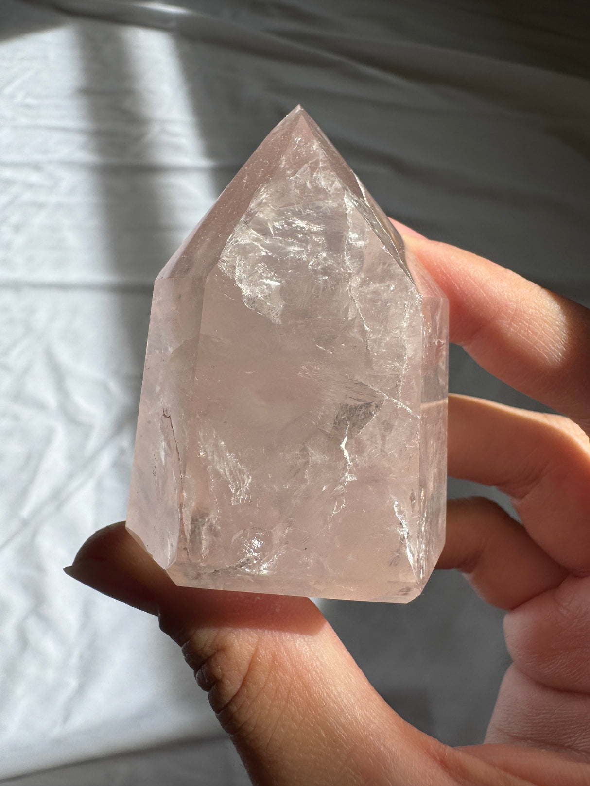 Gemmy Rose Quartz Tower