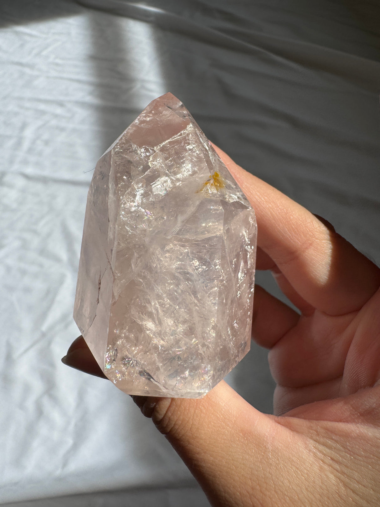 Gemmy Rose Quartz Tower