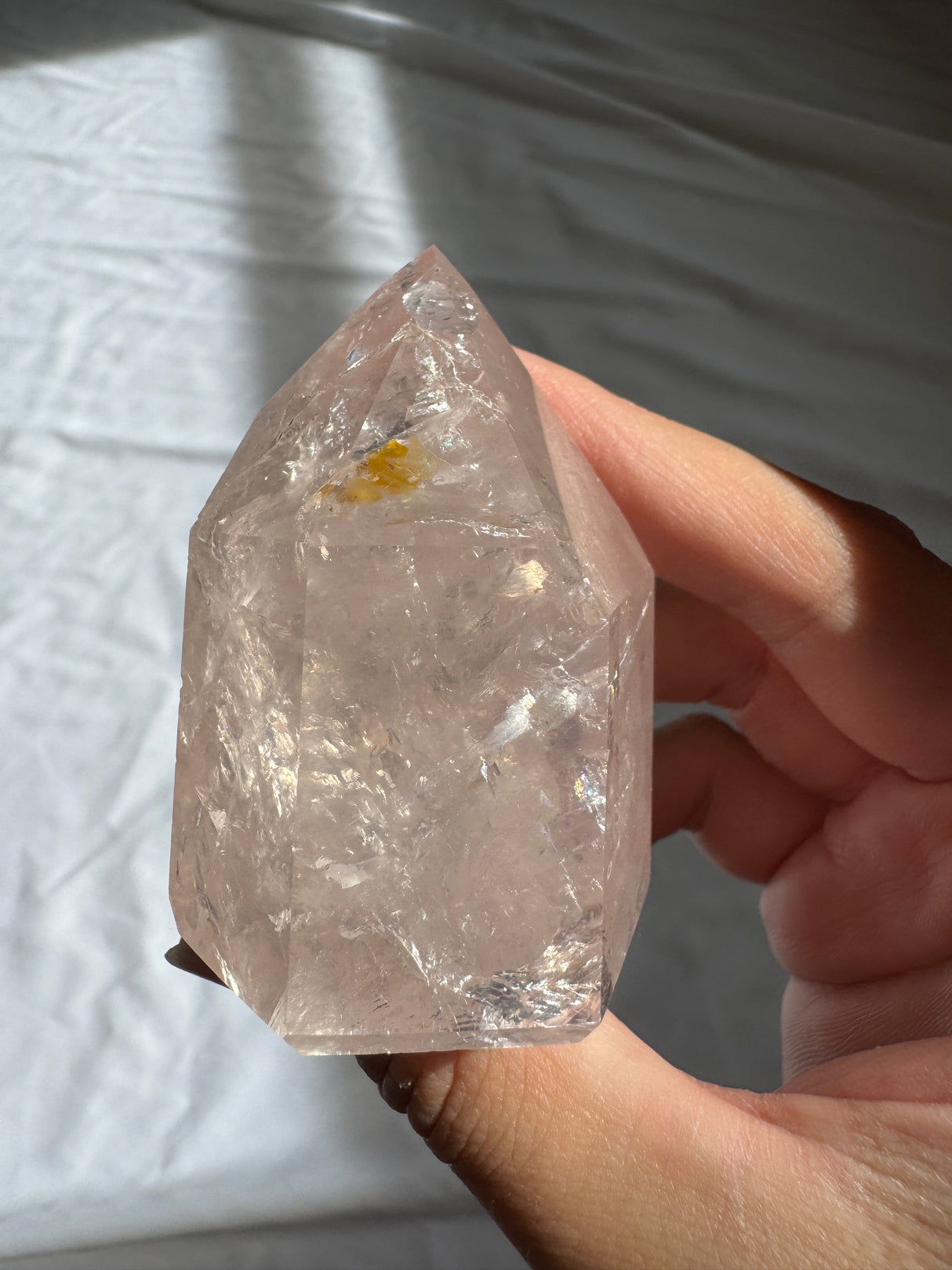 Gemmy Rose Quartz Tower