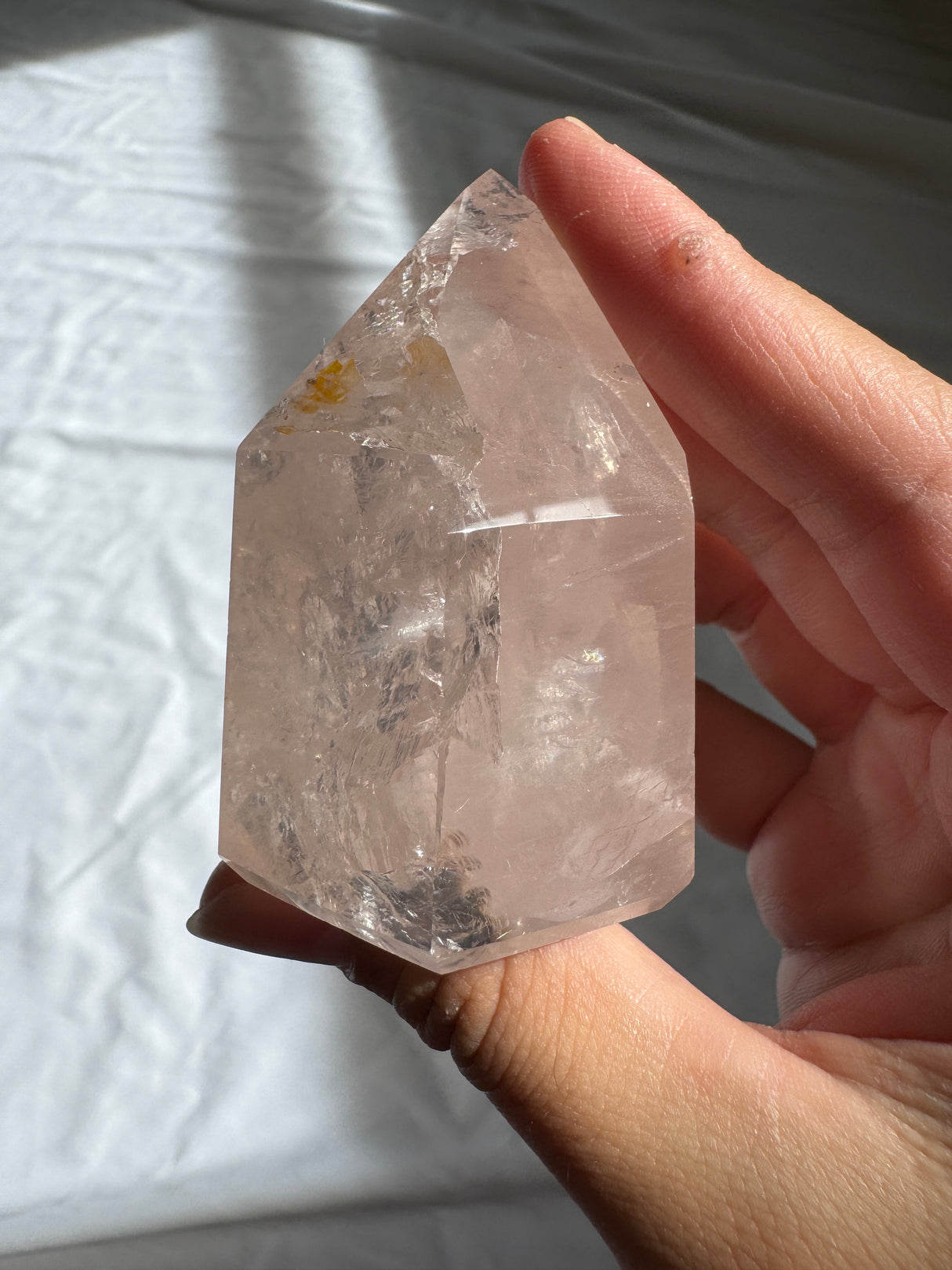 Gemmy Rose Quartz Tower