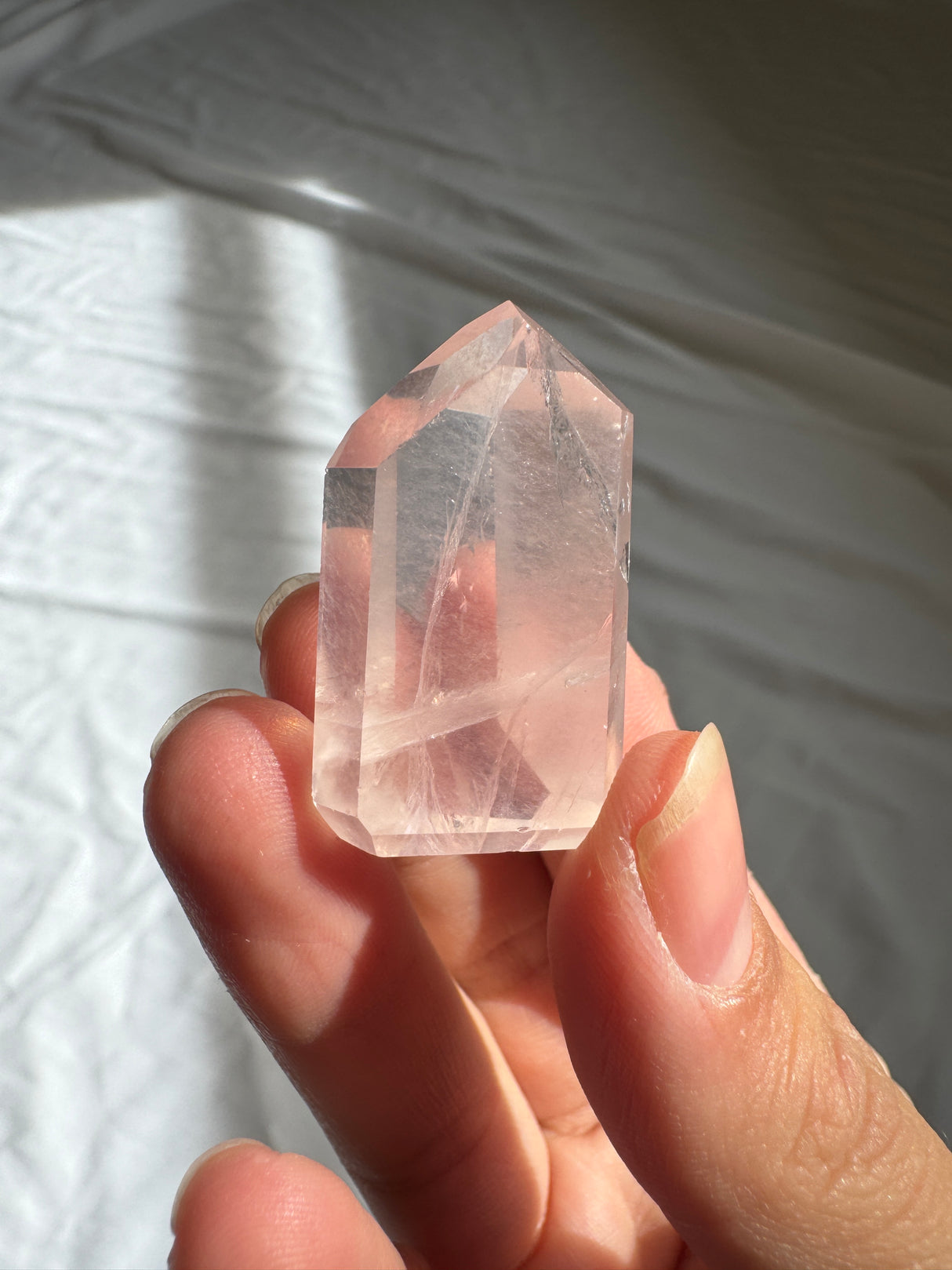 Gemmy Rose Quartz Tower