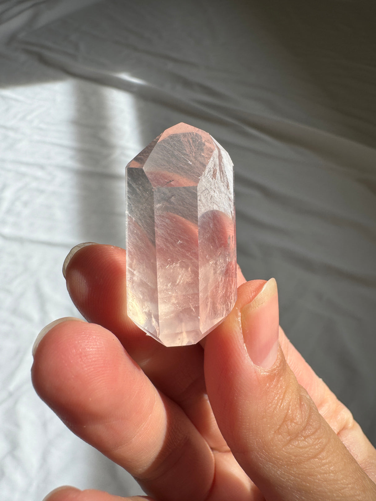 Gemmy Rose Quartz Tower