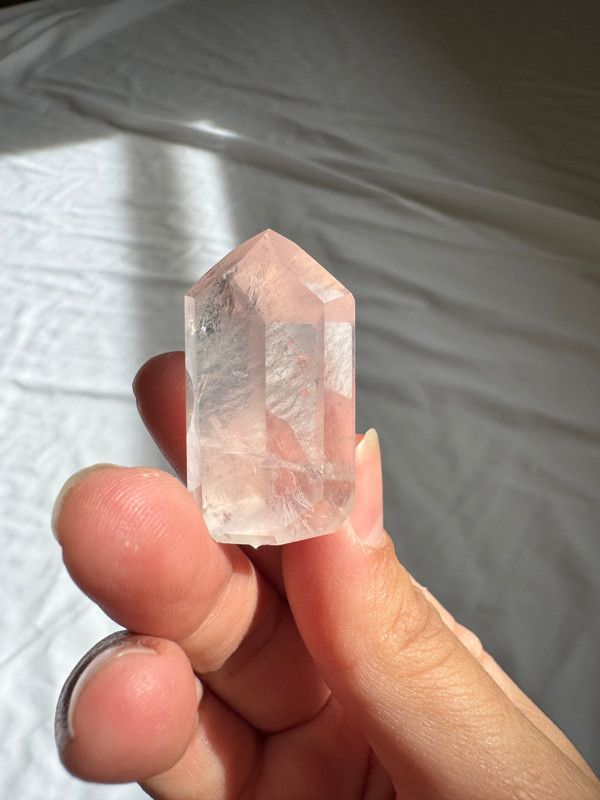 Gemmy Rose Quartz Tower