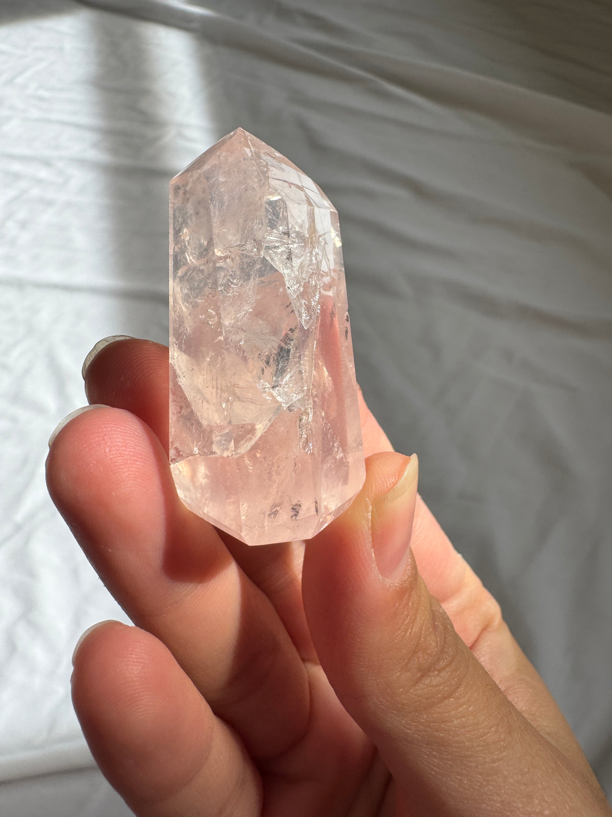 Gemmy Rose Quartz Tower