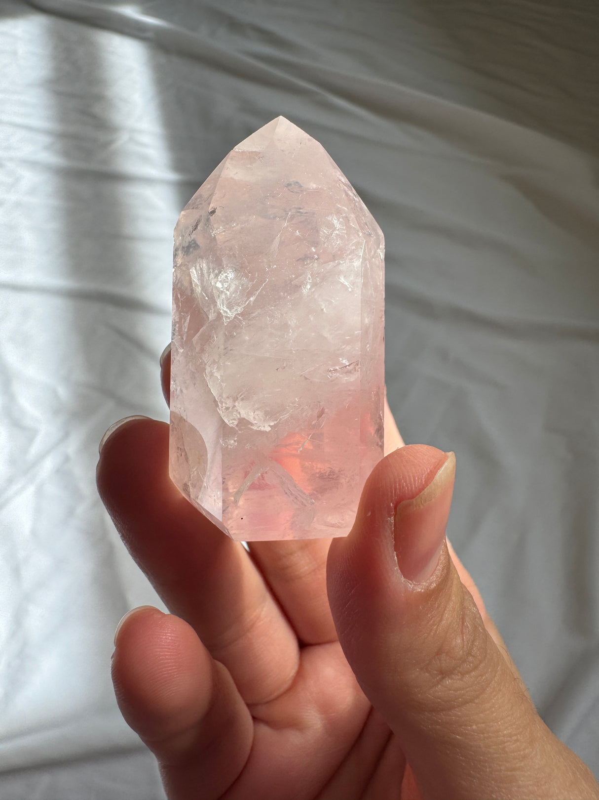 Gemmy Rose Quartz Tower