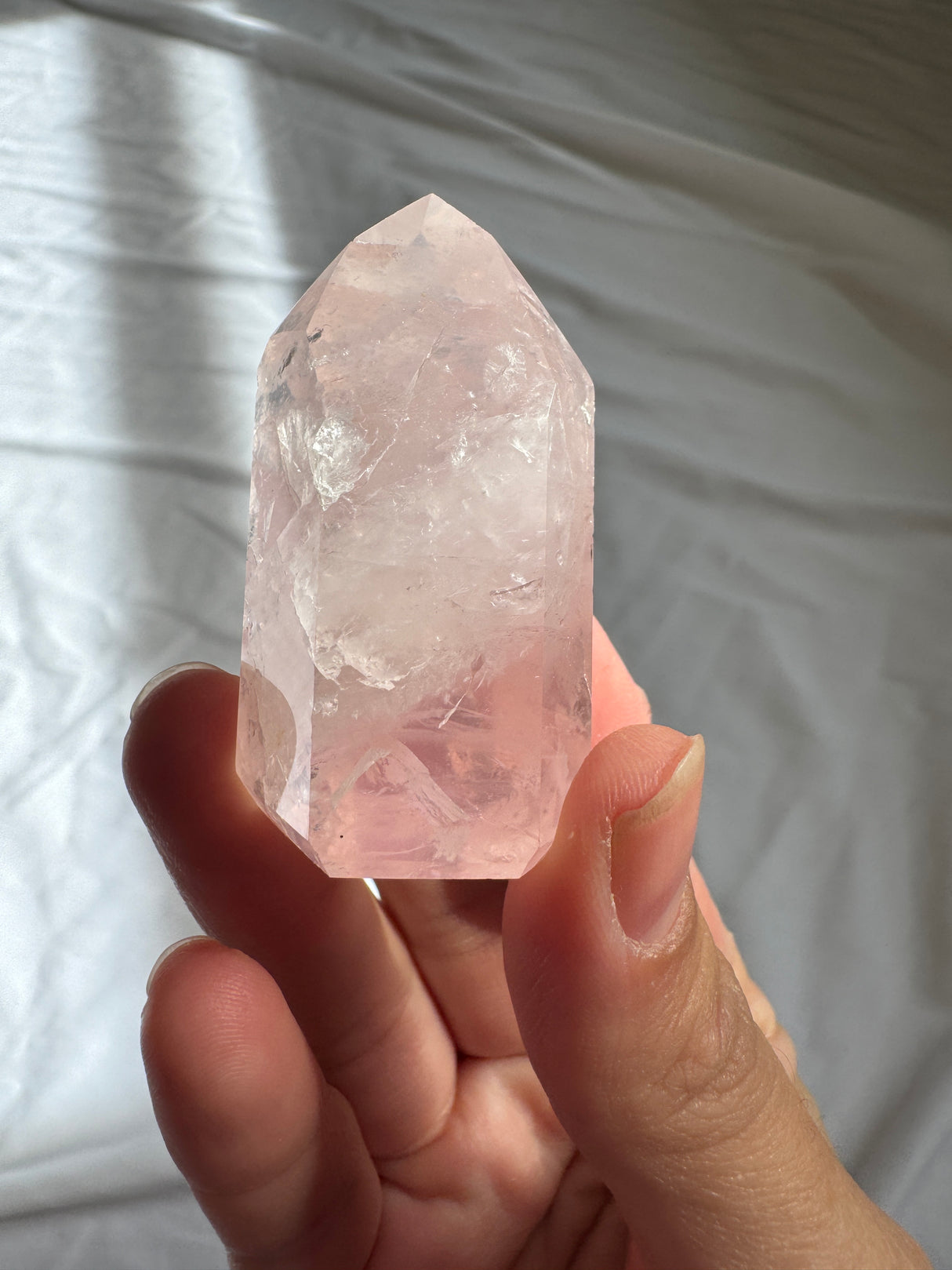 Gemmy Rose Quartz Tower
