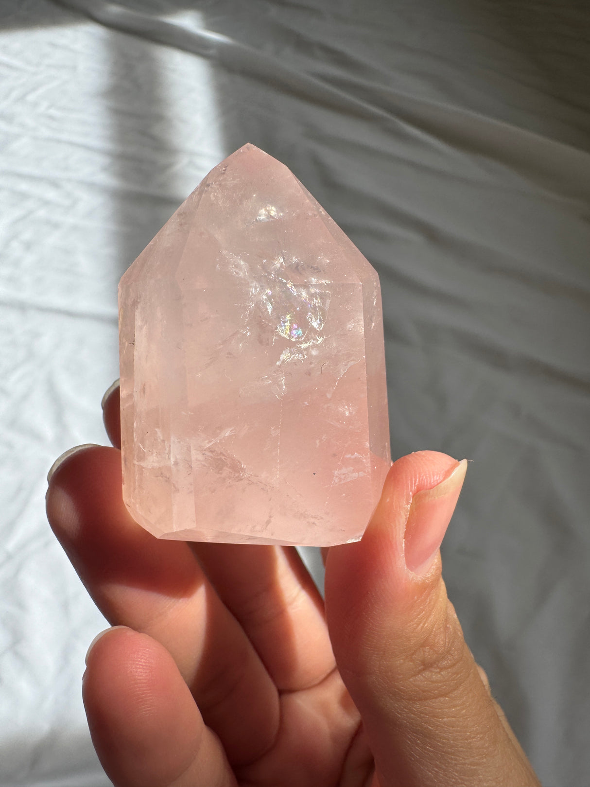Gemmy Rose Quartz Tower