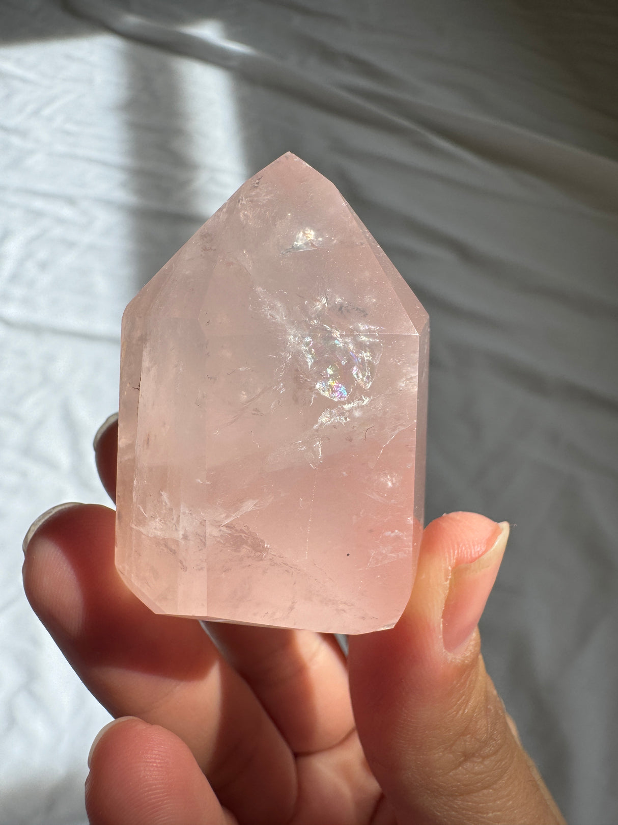 Gemmy Rose Quartz Tower