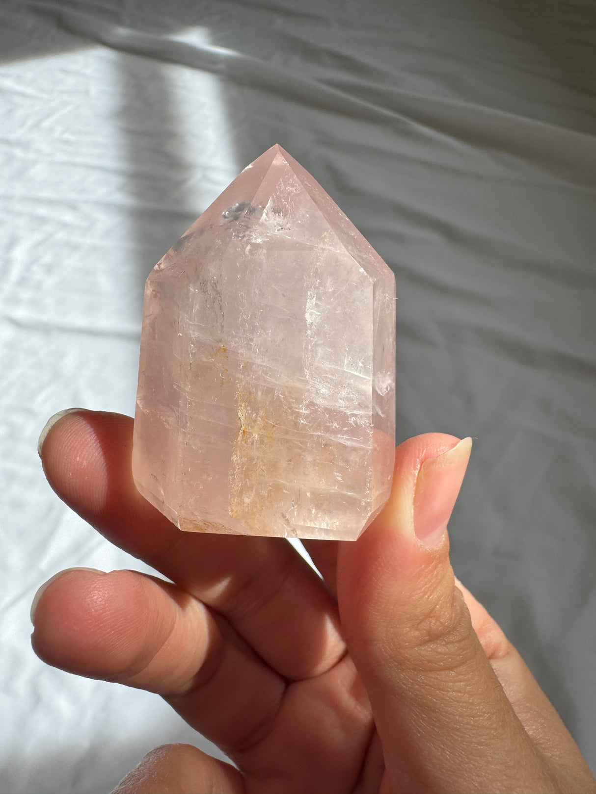 Gemmy Rose Quartz Tower