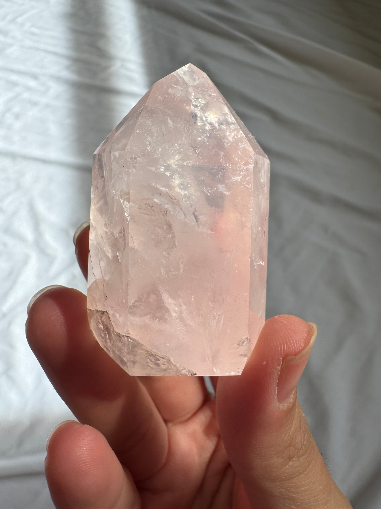 Gemmy Rose Quartz Tower