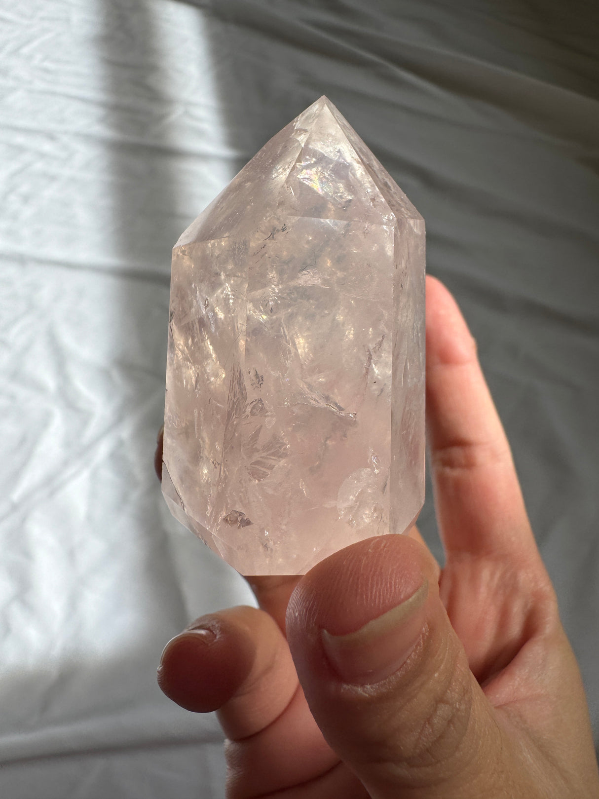 Gemmy Rose Quartz Tower