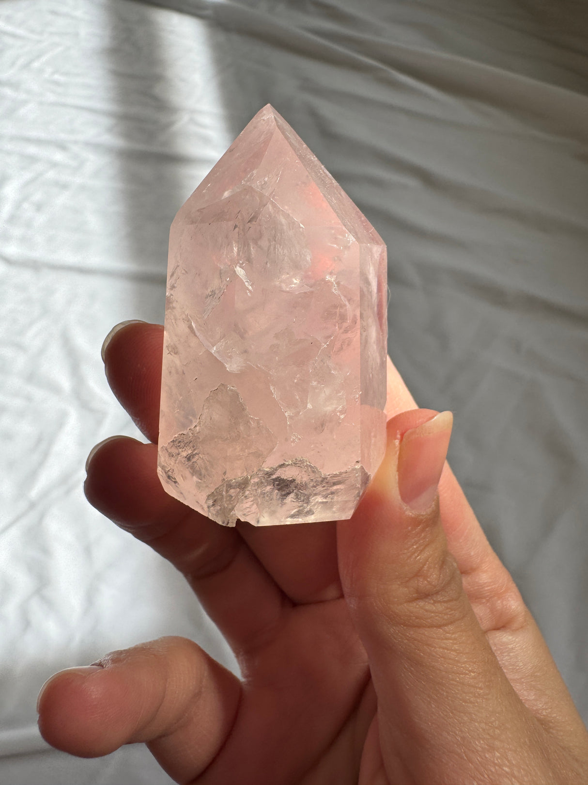 Gemmy Rose Quartz Tower