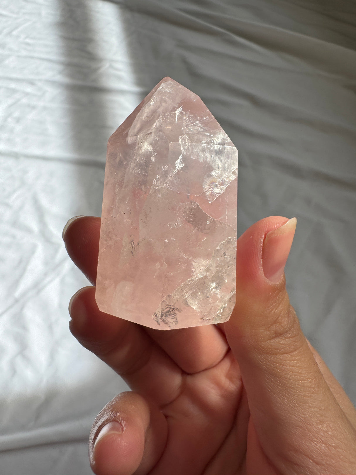 Gemmy Rose Quartz Tower