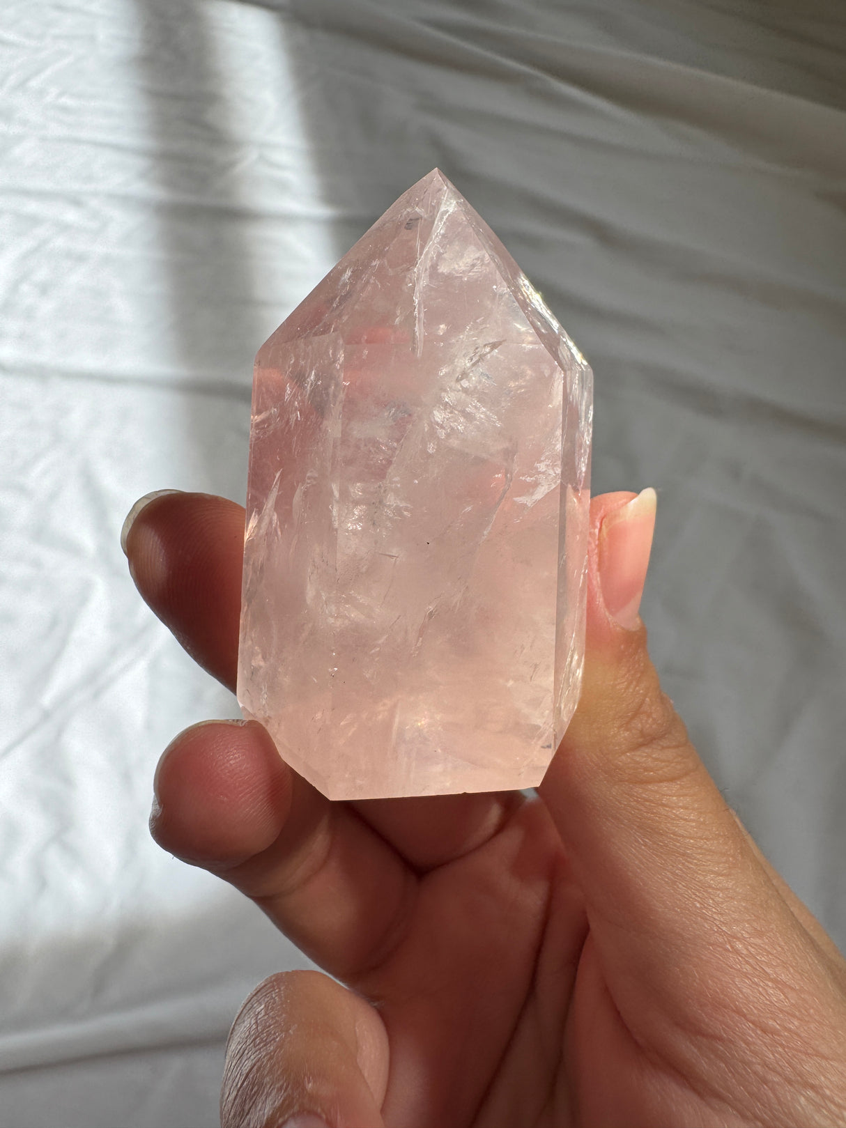Gemmy Rose Quartz Tower