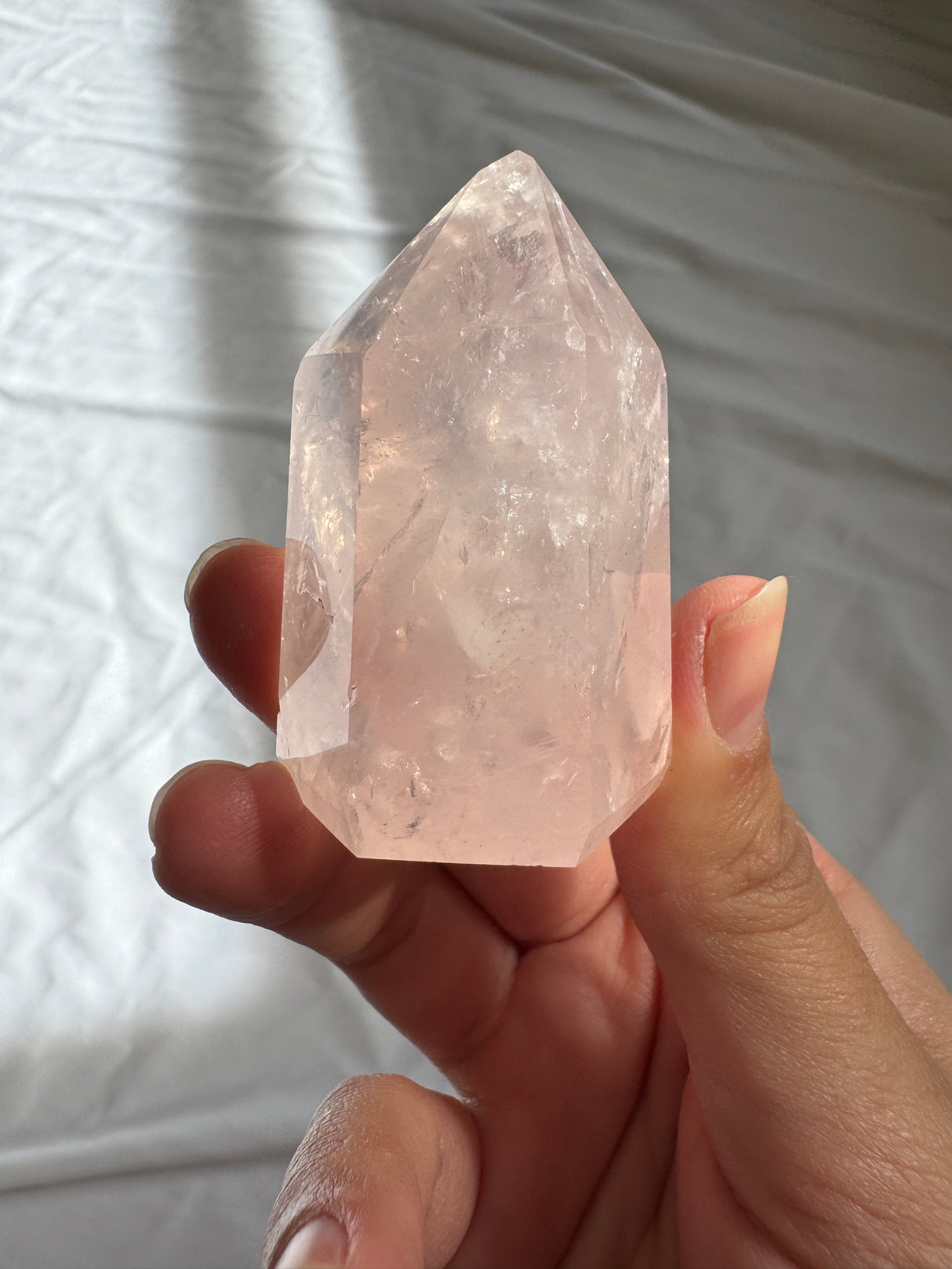 Gemmy Rose Quartz Tower