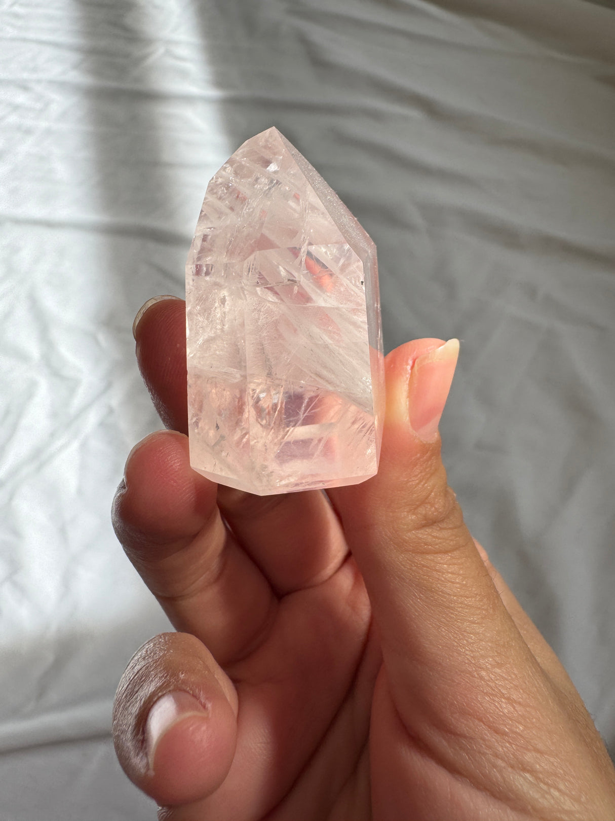 Gemmy Rose Quartz Tower