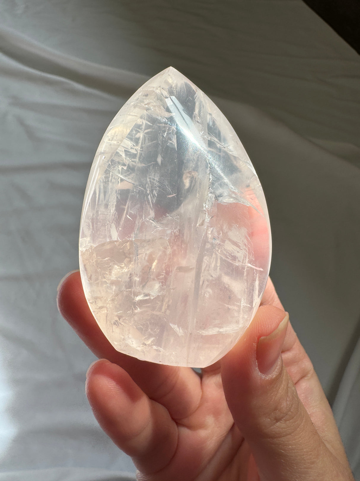 Gemmy Rose Quartz Flame