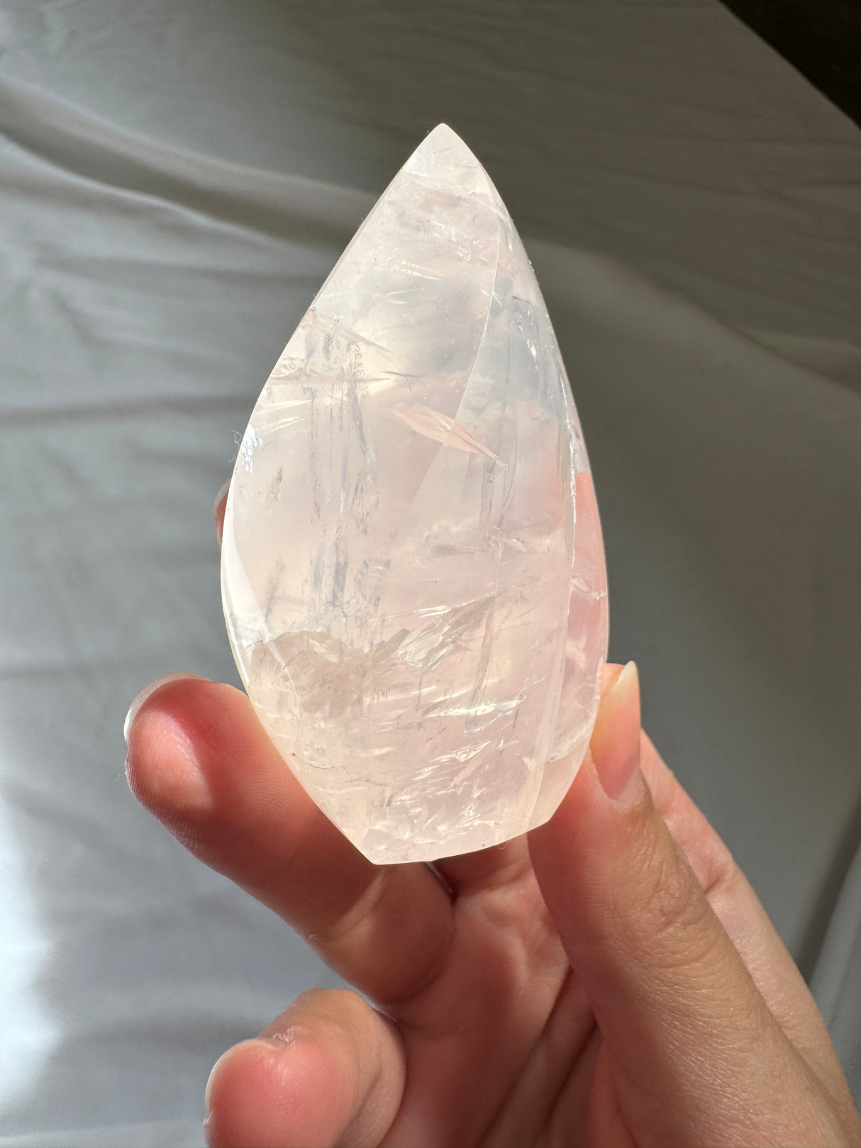Gemmy Rose Quartz Flame