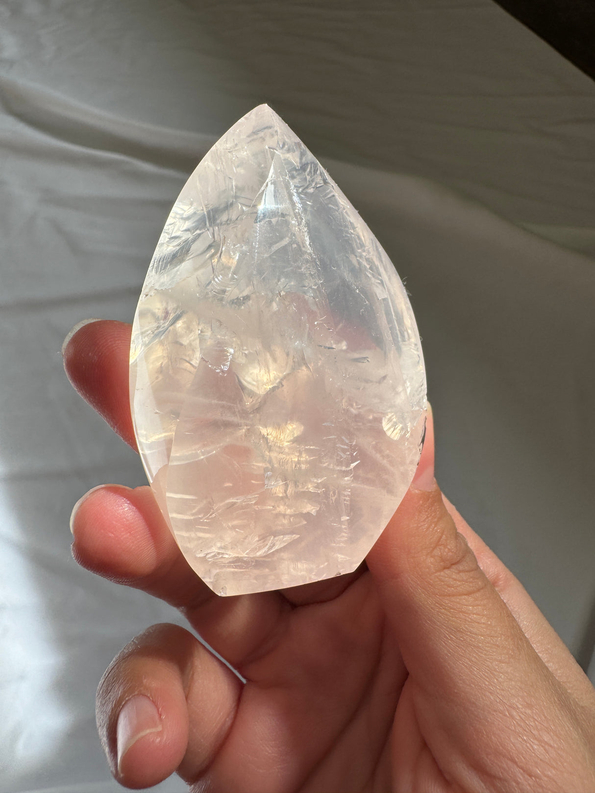 Gemmy Rose Quartz Flame