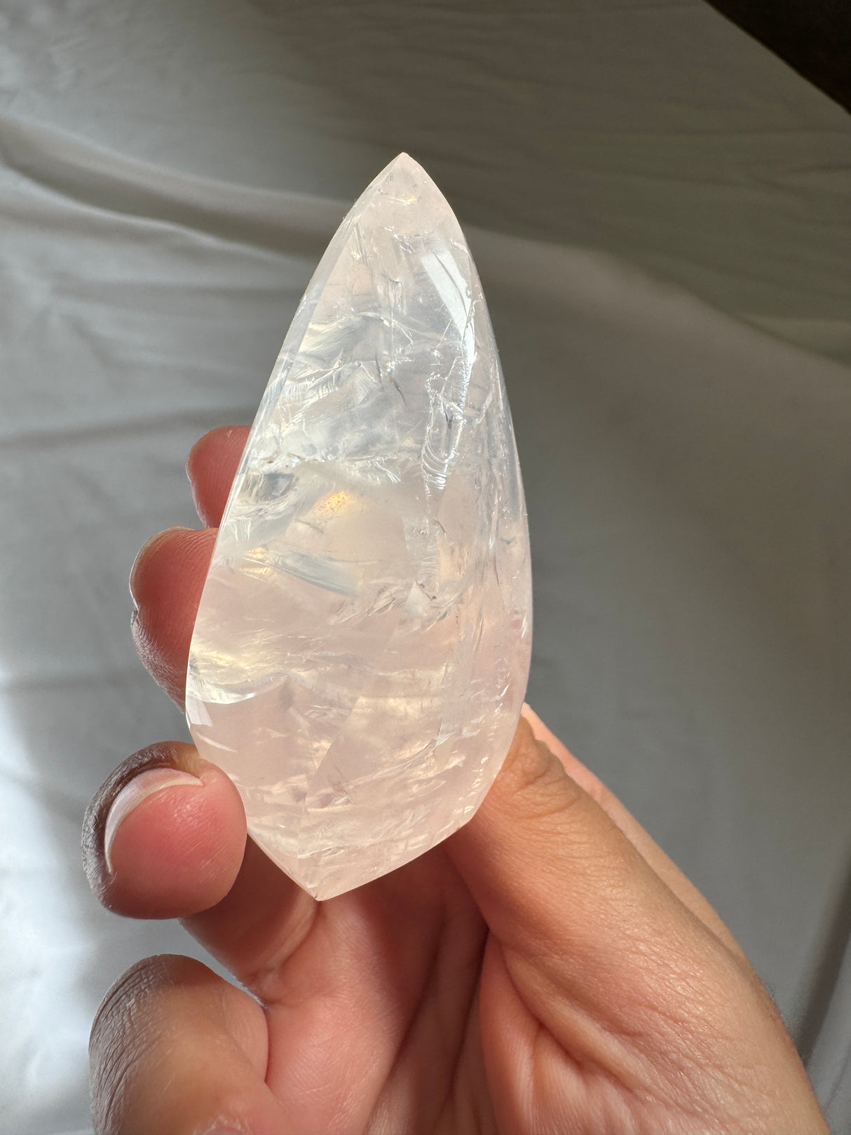 Gemmy Rose Quartz Flame