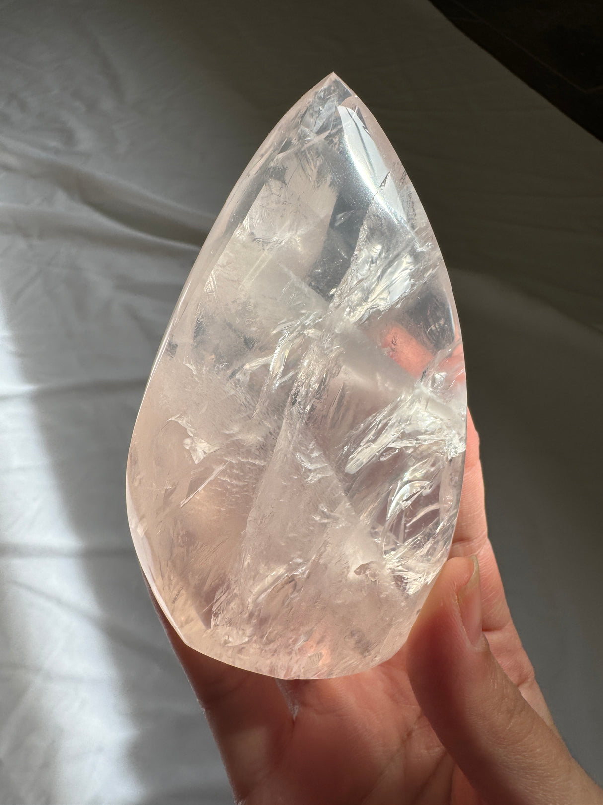 Gemmy Rose Quartz Flame