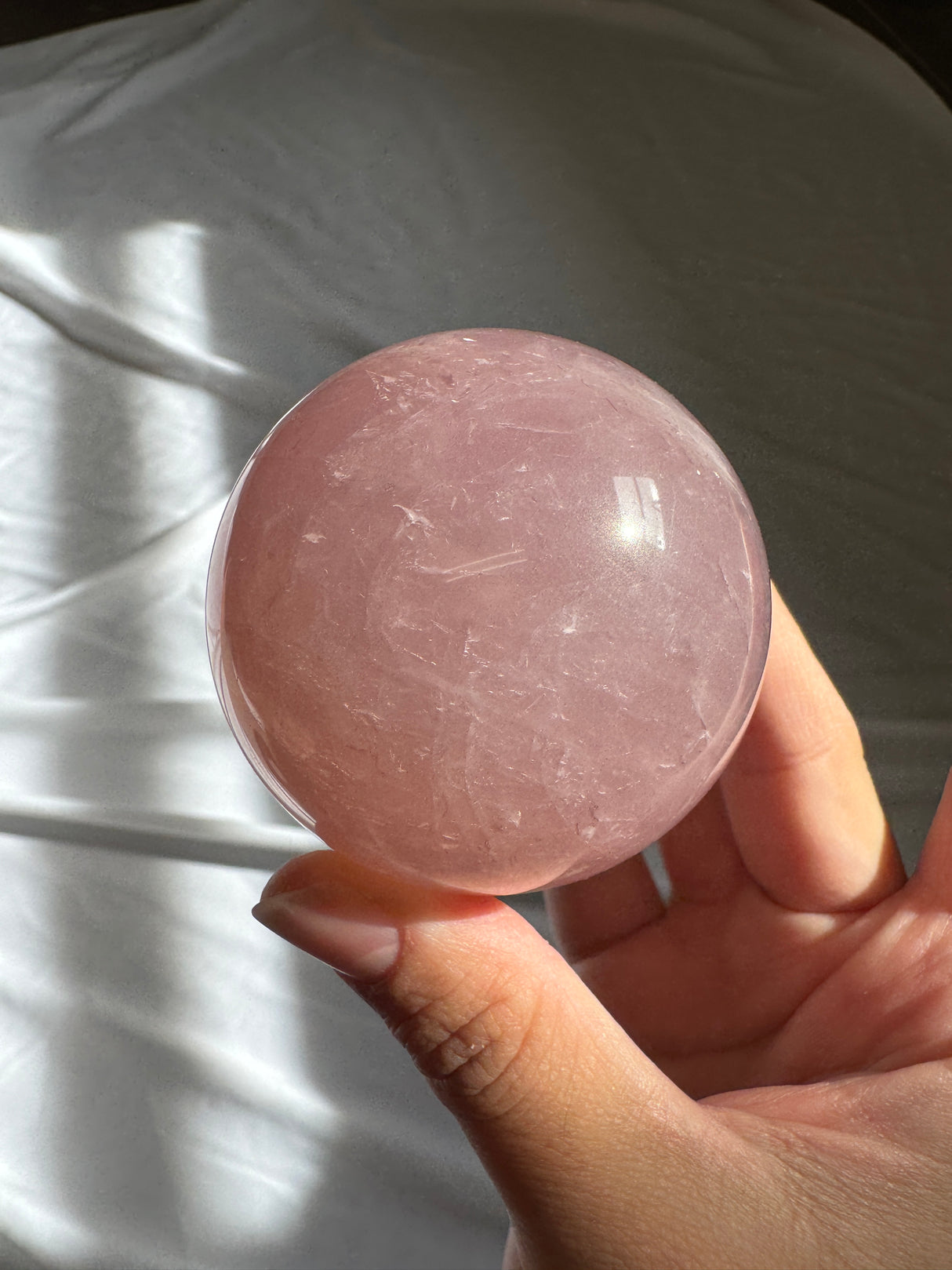 Juicy Star Rose Quartz Sphere