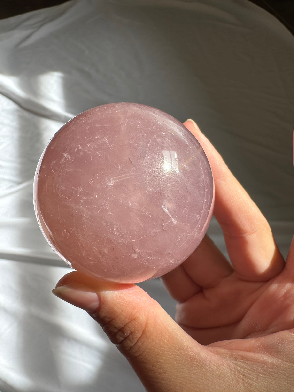 Juicy Star Rose Quartz Sphere