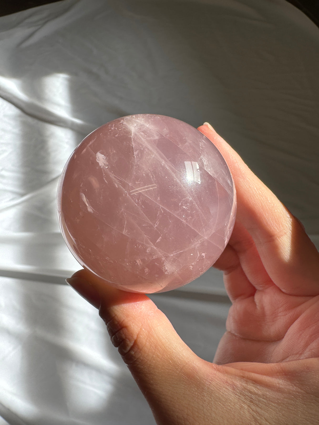 Juicy Star Rose Quartz Sphere