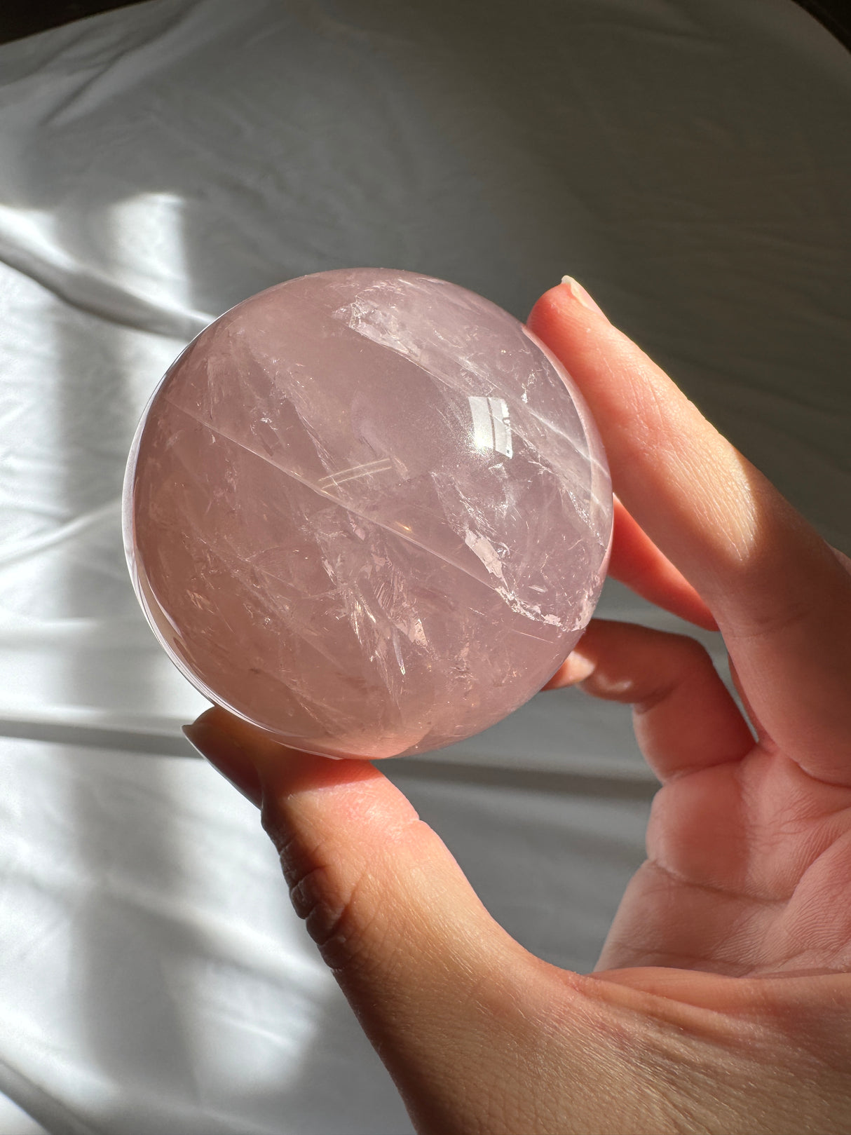 Juicy Star Rose Quartz Sphere