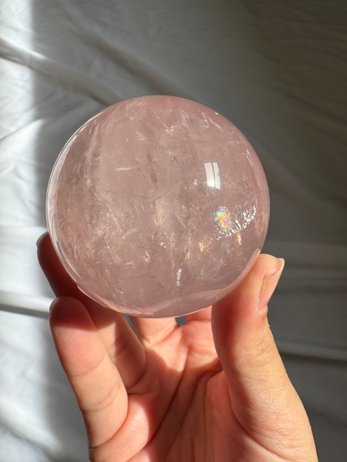 Gemmy Star Rose Quartz Sphere