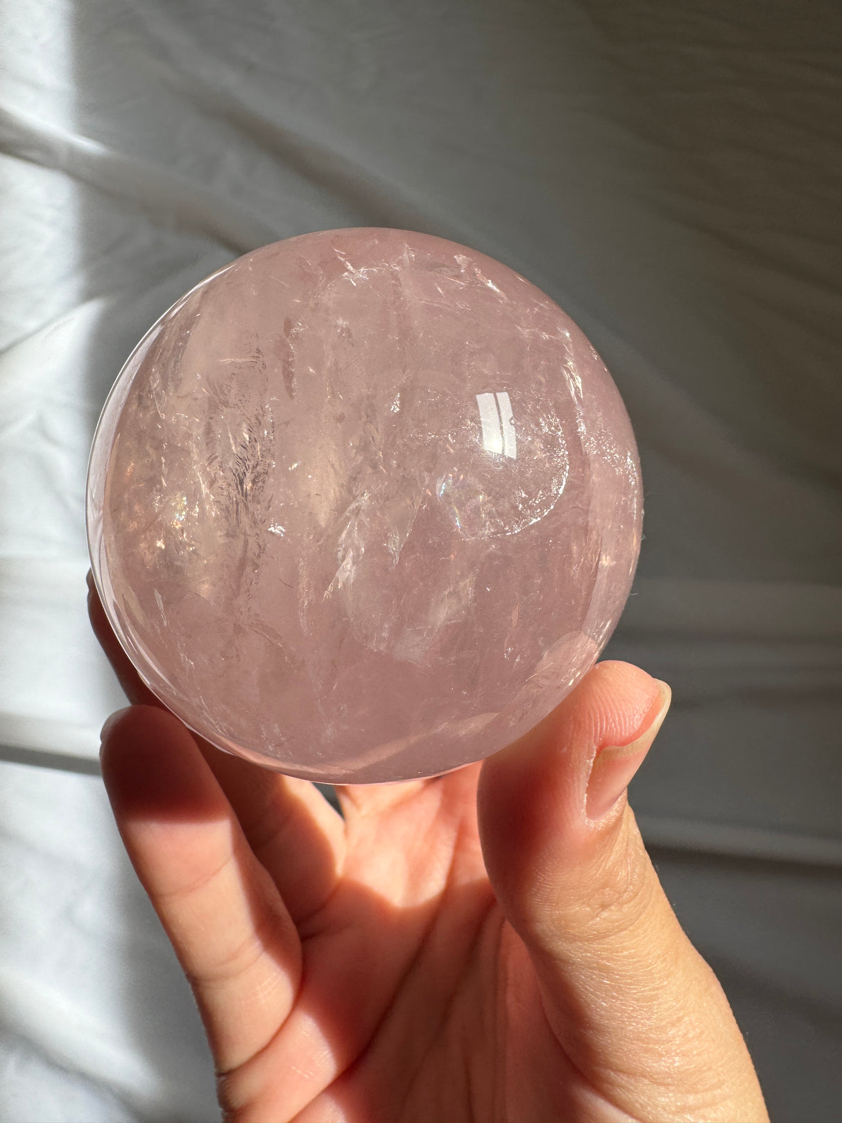 Gemmy Star Rose Quartz Sphere