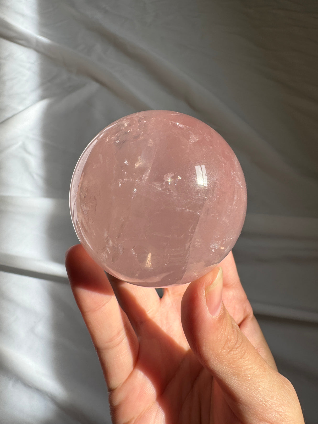 Gemmy Star Rose Quartz Sphere
