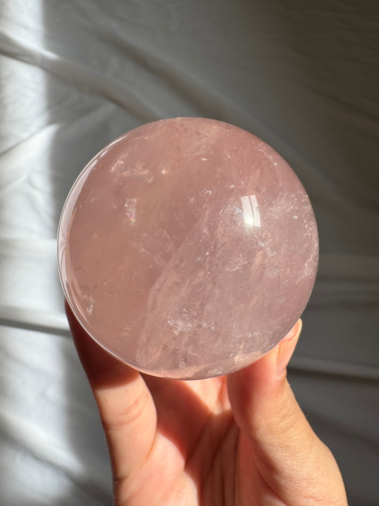Gemmy Star Rose Quartz Sphere
