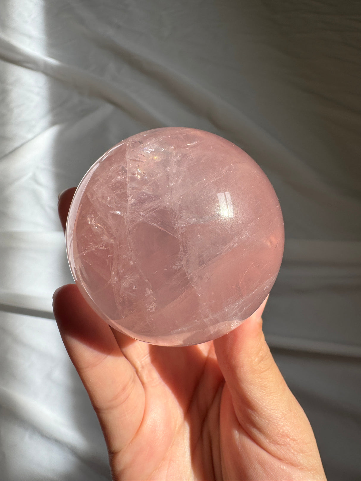 Gemmy Star Rose Quartz Sphere