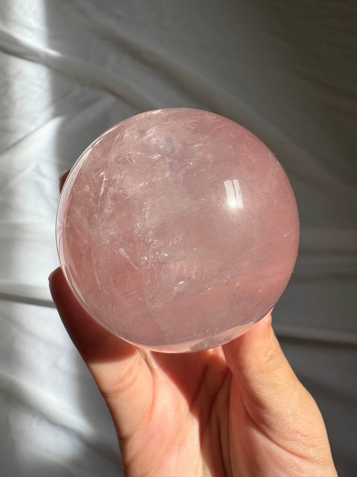 Gemmy Star Rose Quartz Sphere