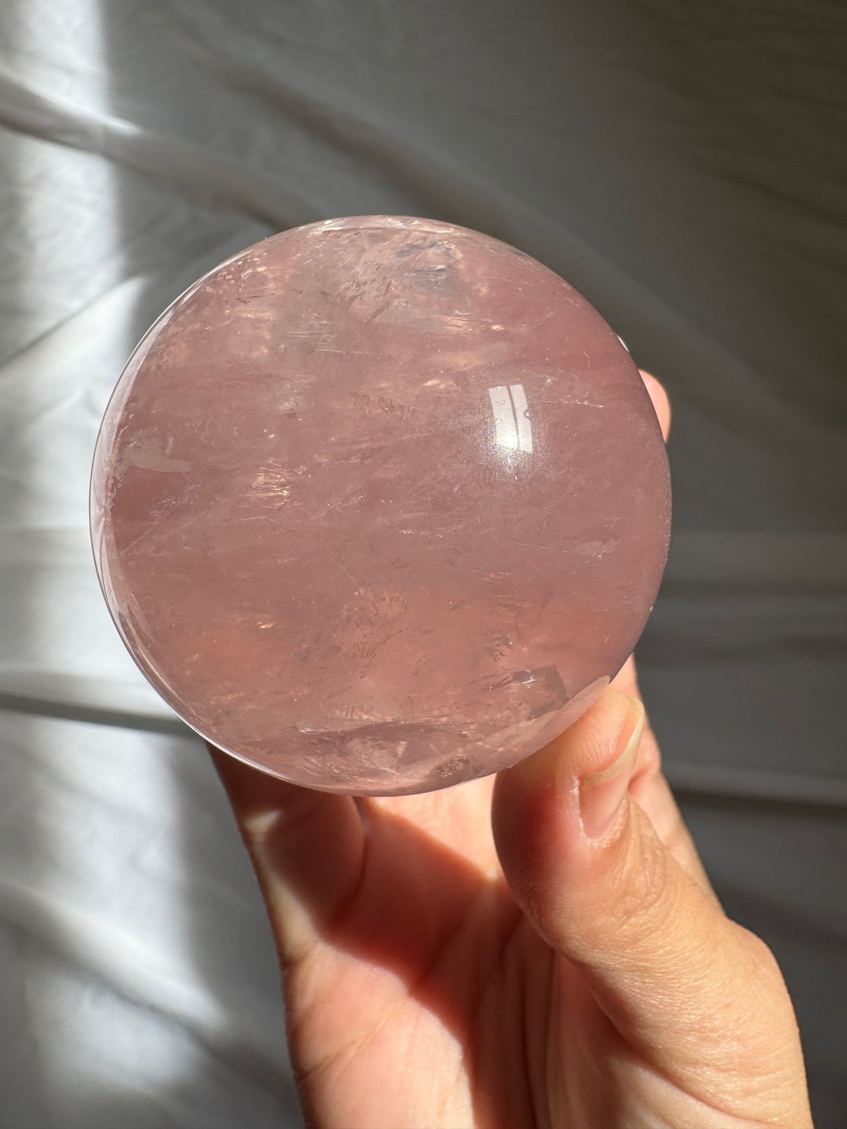 Gemmy Star Rose Quartz Sphere