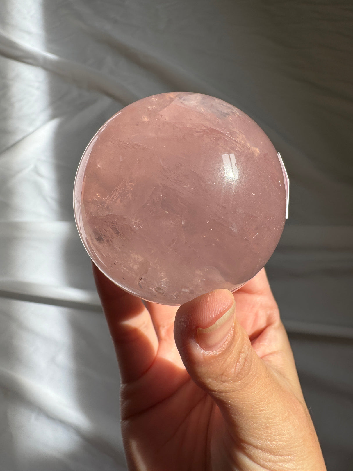 Gemmy Star Rose Quartz Sphere