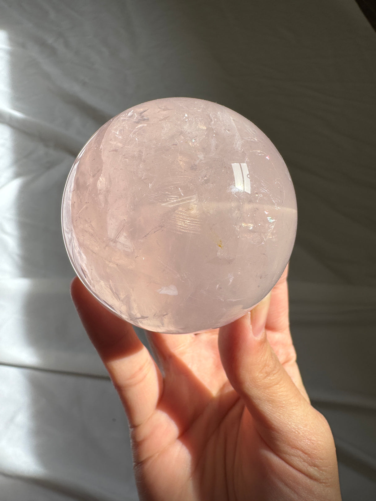 Star Rose Quartz Sphere