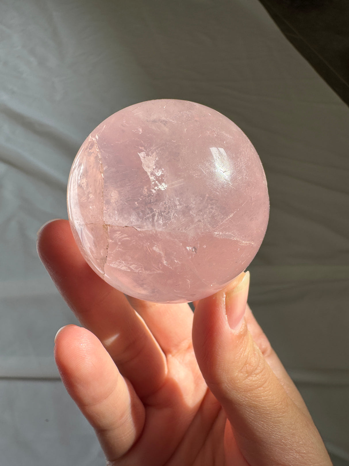 Gemmy Star Rose Quartz Sphere