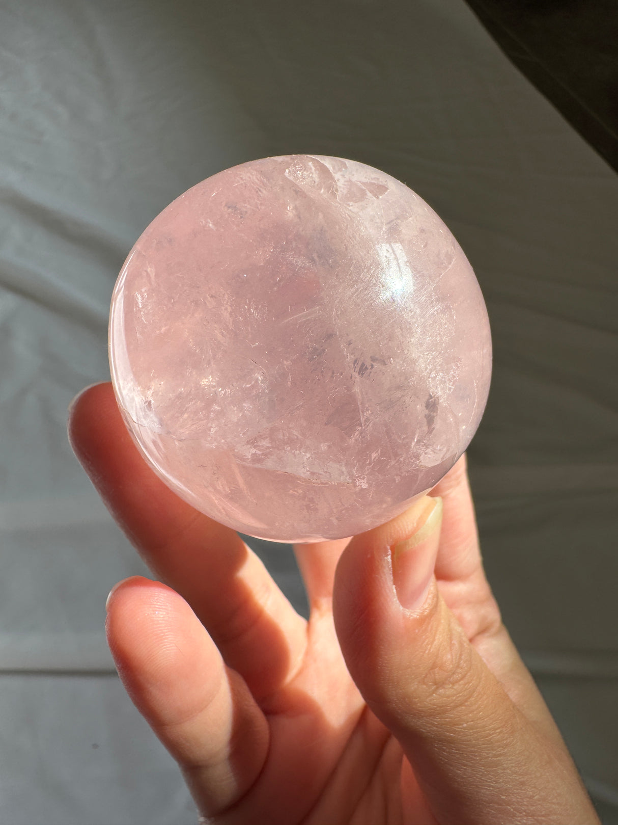 Gemmy Star Rose Quartz Sphere