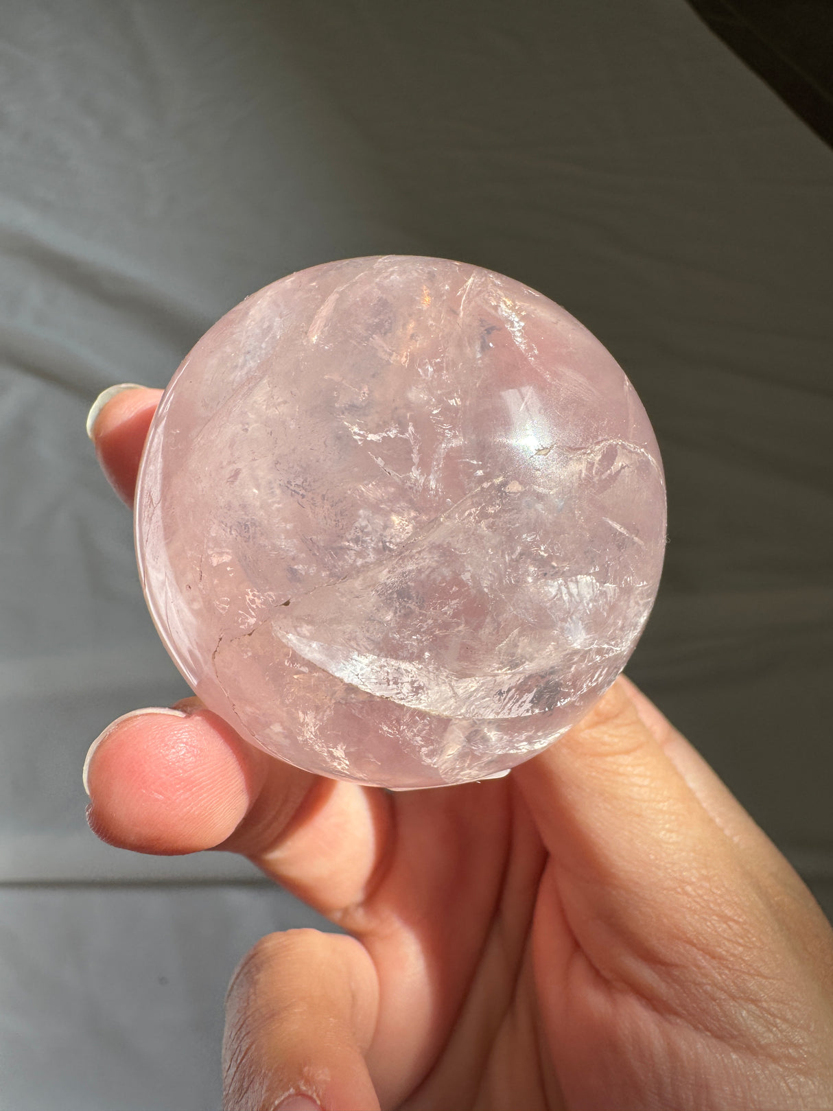 Gemmy Star Rose Quartz Sphere