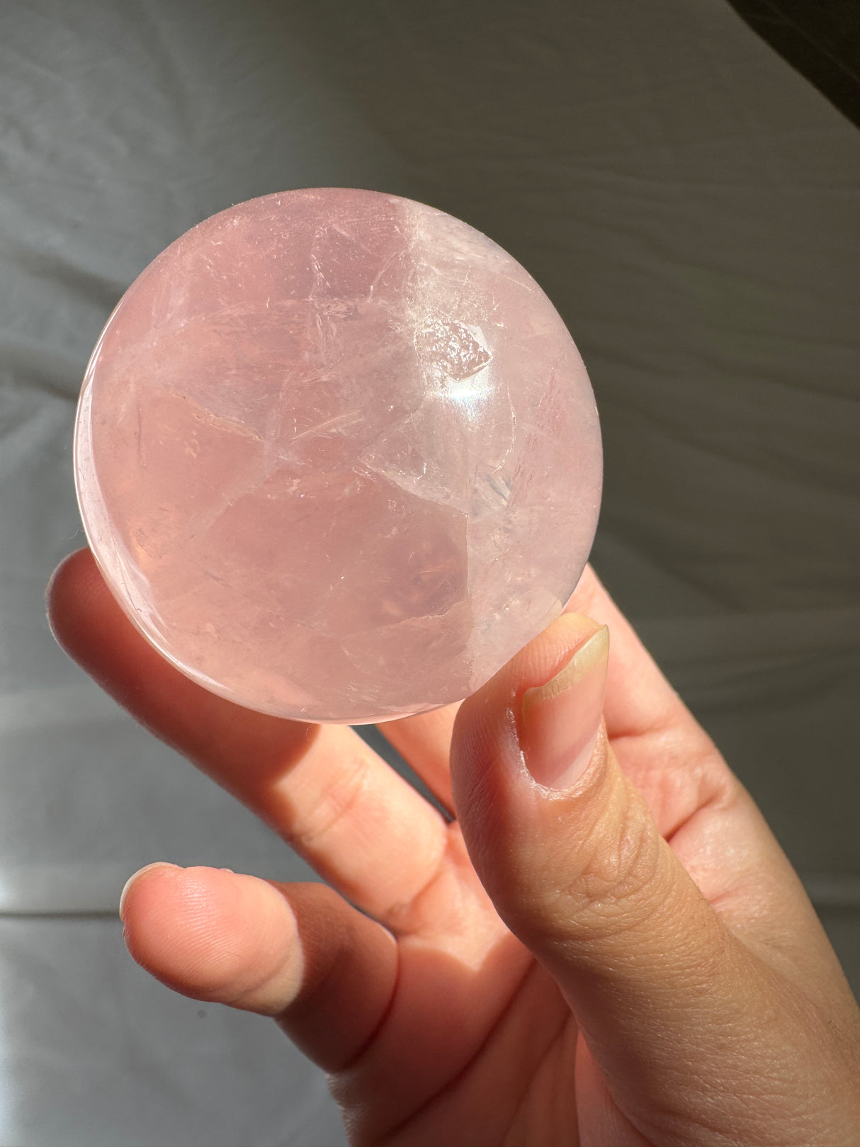 Gemmy Star Rose Quartz Sphere