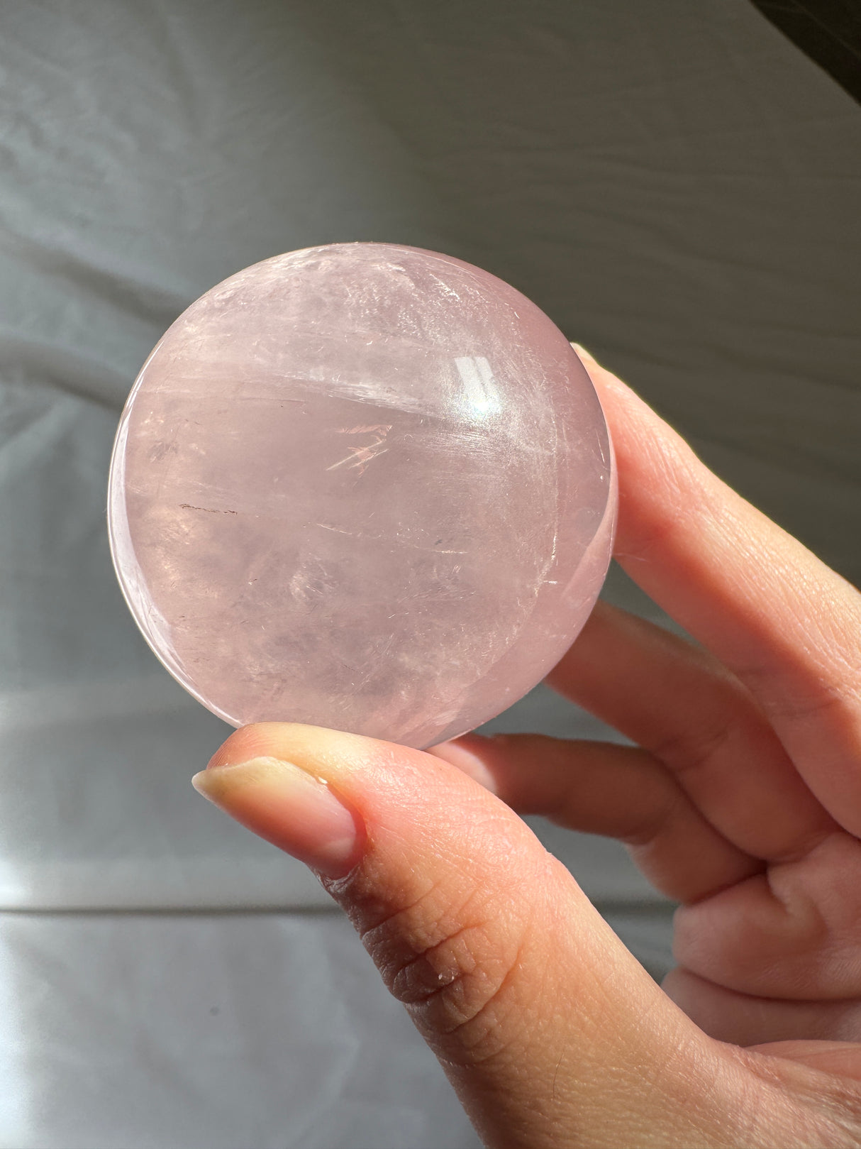 Gemmy Star Rose Quartz Sphere