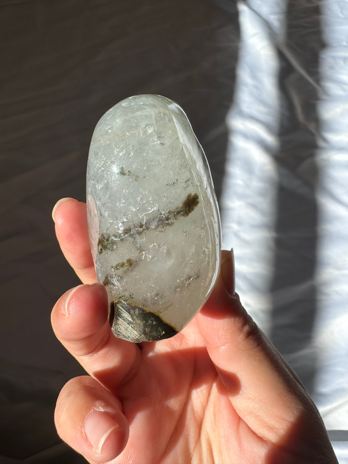 Green Druzy Rainbow Amethyst Cut Base