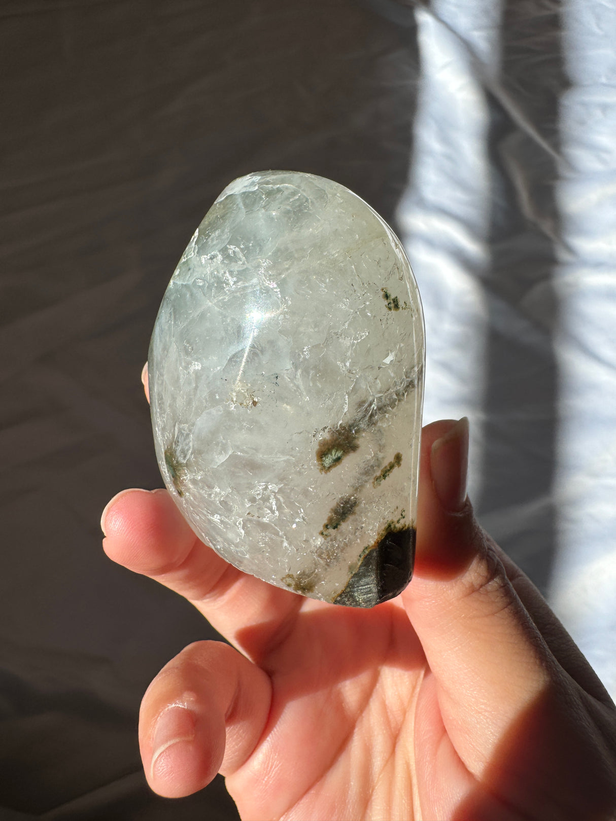 Green Druzy Rainbow Amethyst Cut Base