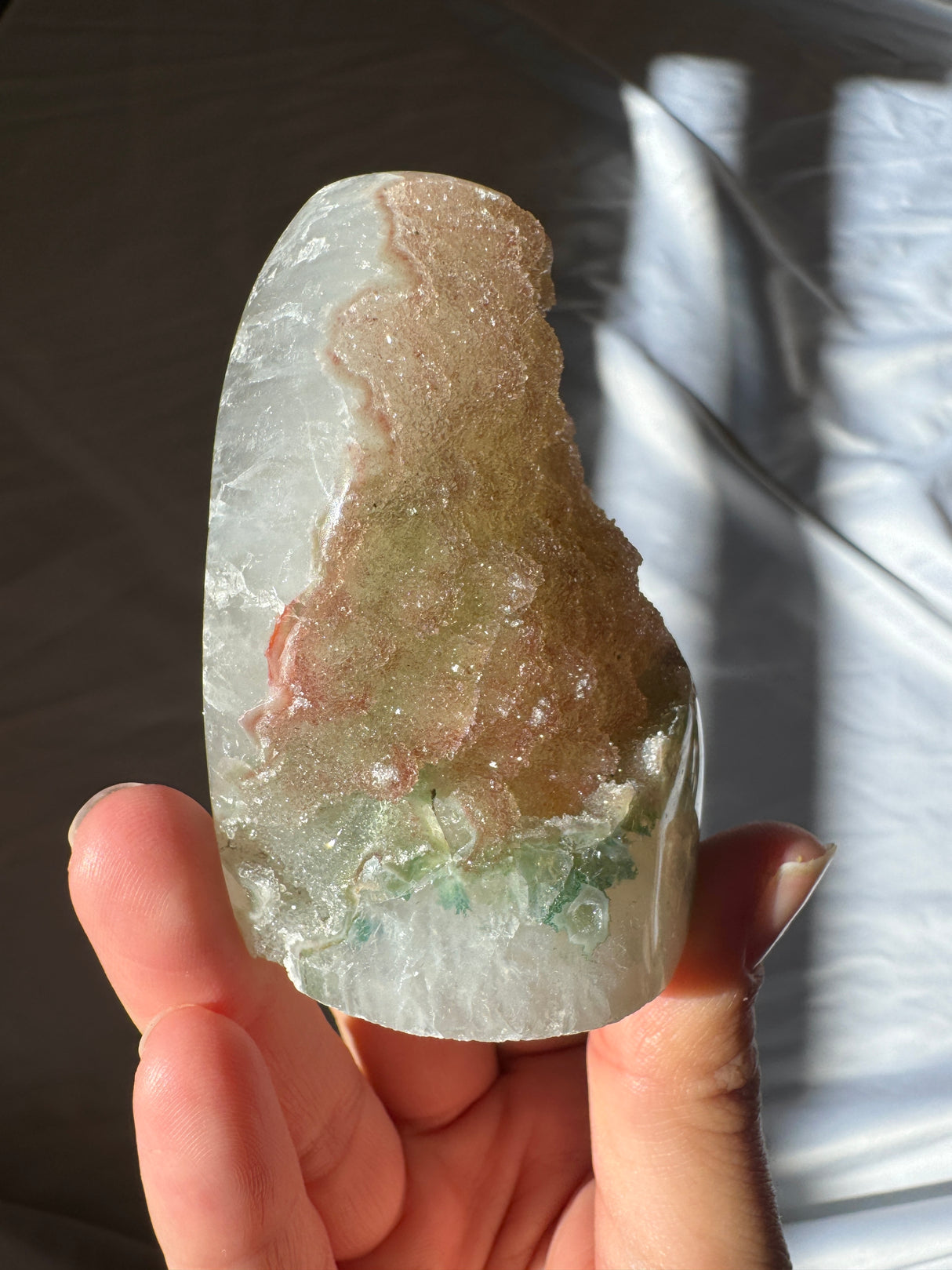 Fairy Garden Druzy Rainbow Amethyst Cut Base