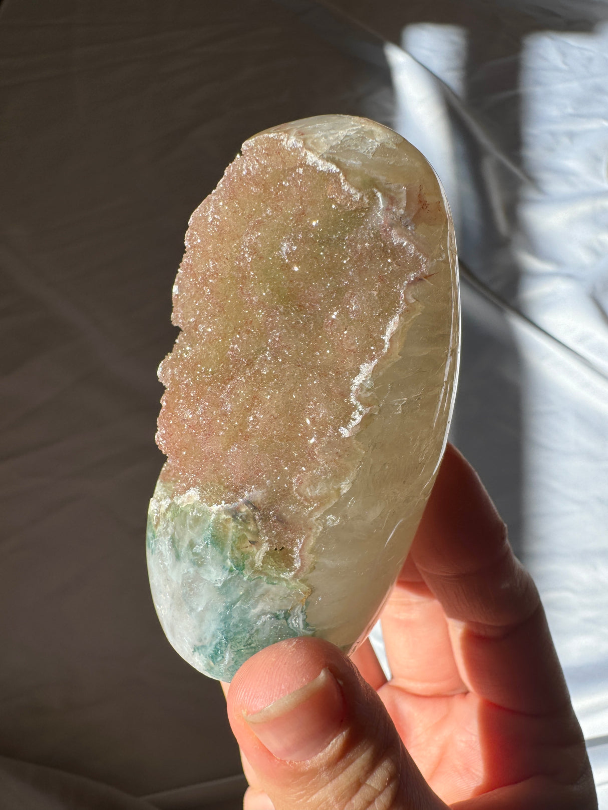 Fairy Garden Druzy Rainbow Amethyst Cut Base