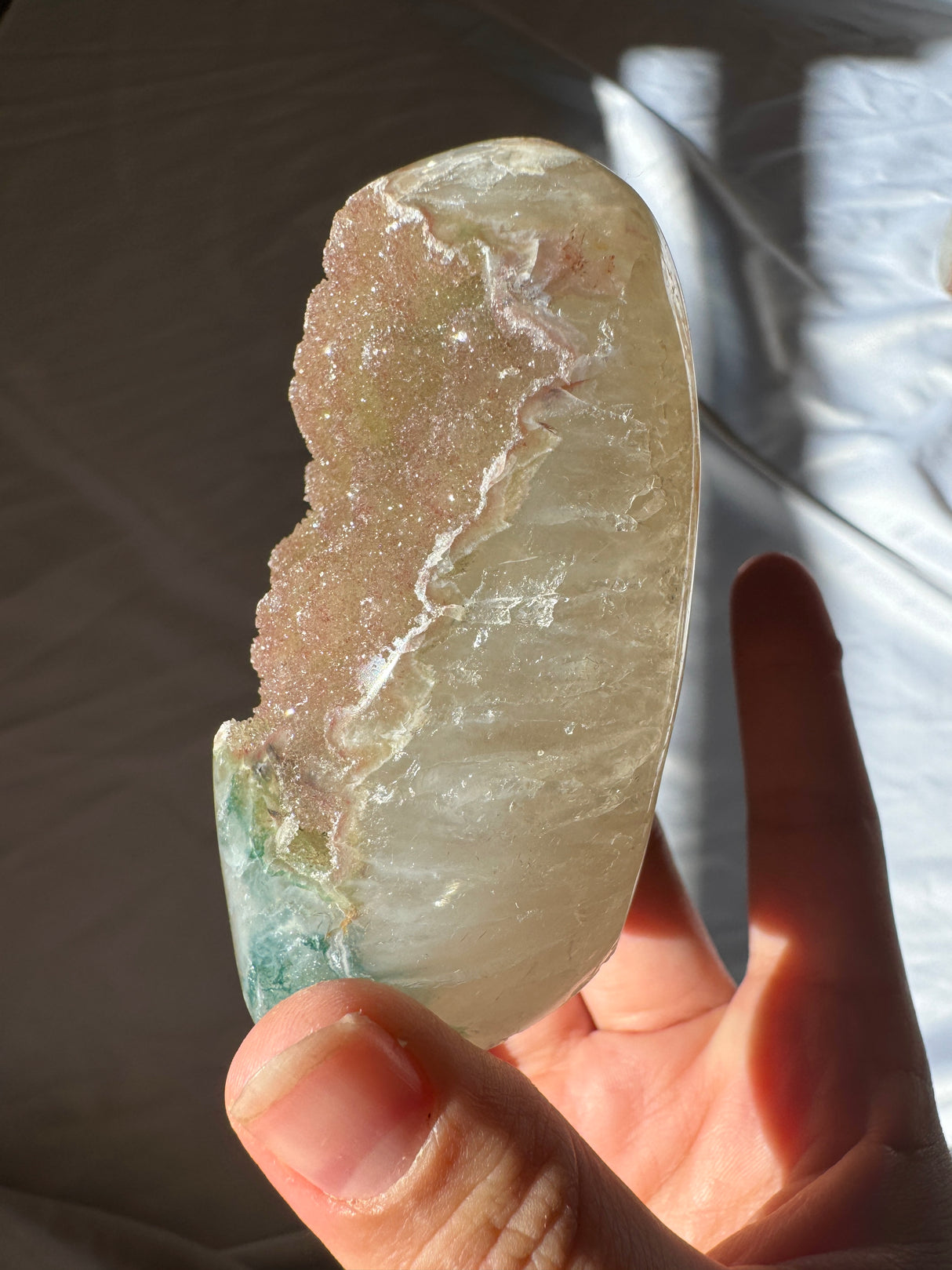 Fairy Garden Druzy Rainbow Amethyst Cut Base