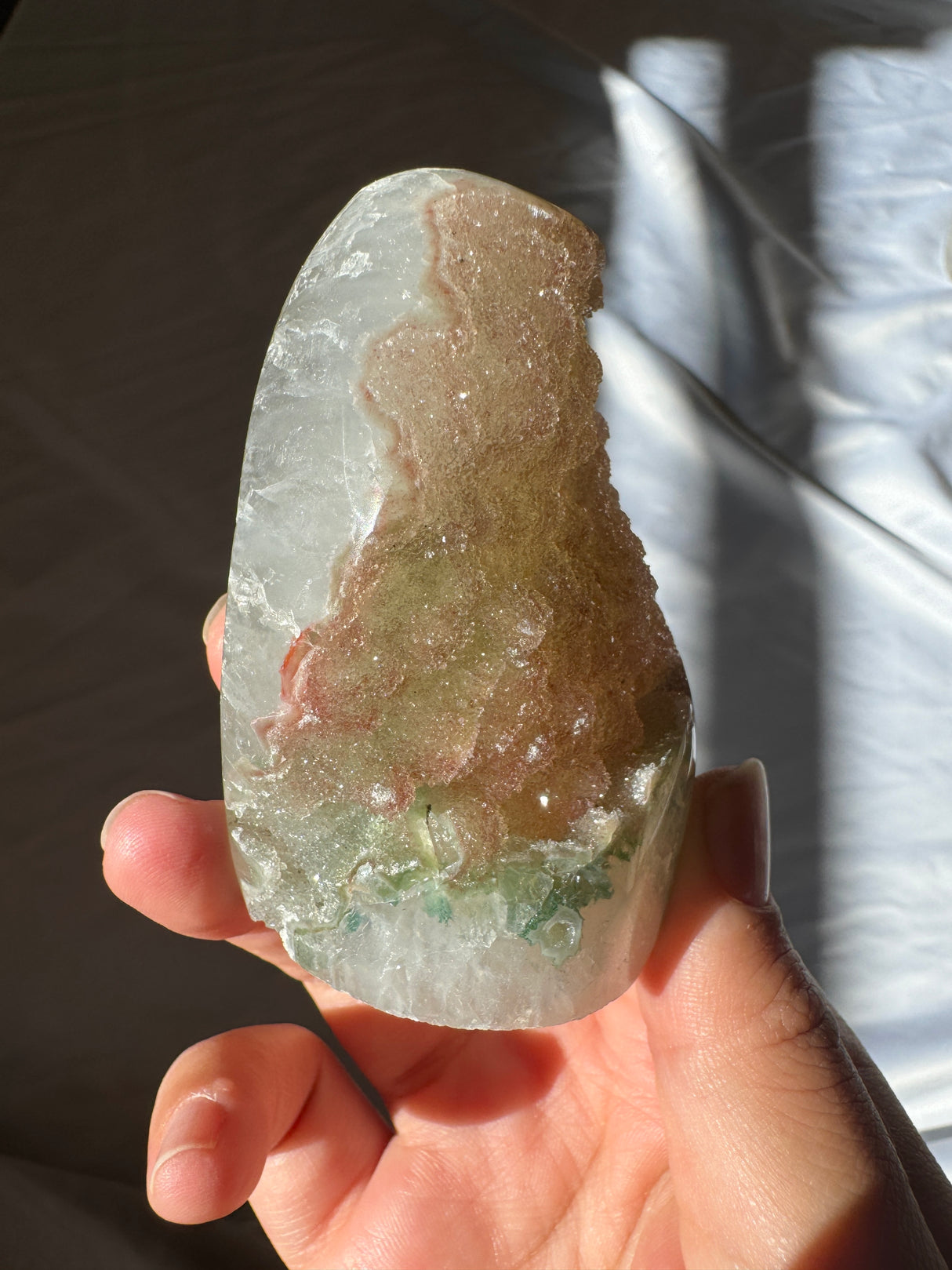 Fairy Garden Druzy Rainbow Amethyst Cut Base