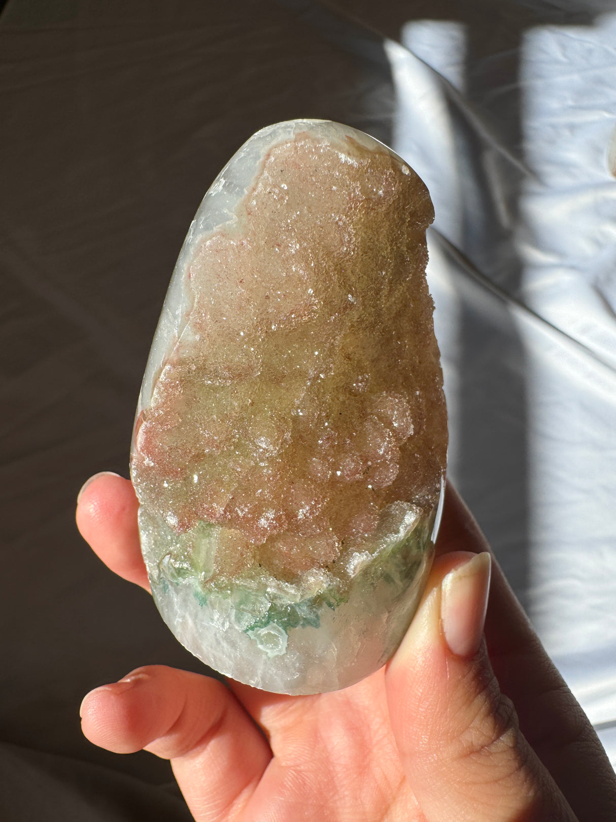 Fairy Garden Druzy Rainbow Amethyst Cut Base